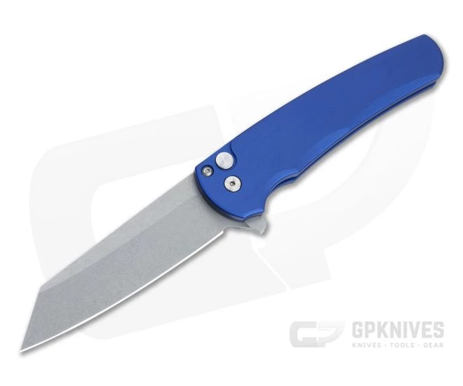 Protech Malibu Reverse Tanto Stonewashed 20CV Blue Button Lock Flipper 5201-BLUE 1 Protech Malibu Reverse Tanto Stonewashed 20CV Blue Button Lock Flipper 5201-BLUE