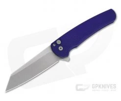 Protech Malibu Flipper Reverse Tanto Stonewashed 20CV Textured Purple Aluminum Folder 5205-PURP