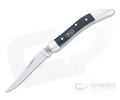 Case Small Texas Toothpick Smooth Mediterranean Blue Bone Slip Joint Knife 52804