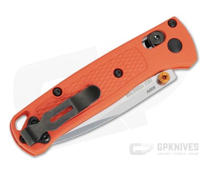 Benchmade Mini Bugout Orange Grivory S30V Drop Point AXIS Lock Folder 533 2 Benchmade Mini Bugout Orange Grivory S30V Drop Point AXIS Lock Folder 533 - Image 2