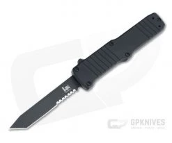HK Hadron Tanto Black PVD Serrated 154CM Aluminum OTF Automatic 54000
