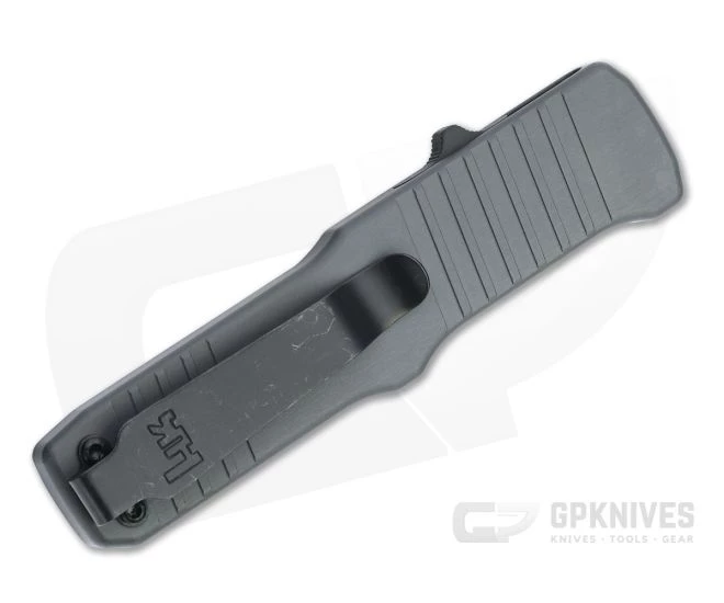HK Hadron Tanto Black PVD Serrated 154CM Gray Aluminum OTF Automatic 54002 2 HK Hadron Tanto Black PVD Serrated 154CM Gray Aluminum OTF Automatic 54002 - Image 2