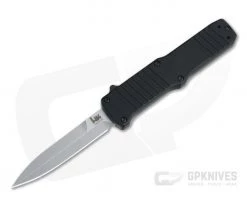 HK Hadron Bayonet Tumbled 154CM Black Aluminum OTF Automatic 54026