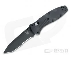 Benchmade 583SBK Barrage Tanto Black Part Serrated 154CM Assisted AXIS Lock Folder