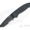 Hogue Ballista I Tanto Part Serrated PVD 154CM Black Aluminum Button Lock Automatic Folder 64120