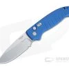 Hogue Ballista I Drop Point Stonewashed 154CM Blue Aluminum Button Lock Automatic Folder 64133