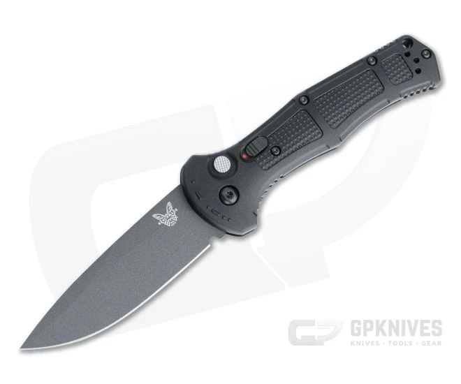 Benchmade Claymore Black Plain Edge CPM-D2 Black Grivory Button Lock Automatic 9070BK 1 Benchmade Claymore Black Plain Edge CPM-D2 Black Grivory Button Lock Automatic 9070BK