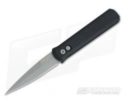 Protech Godfather Solid Black Bead Blast Blade Push Button Automatic 920