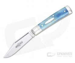 Northfield UN-X-LD #94 Liberty Clip Point Blue Camel Bone Slip Joint 941121