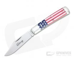 Tidioute Cutlery #94 Liberty Blem A Clip Point Jack Flag Acrylic Slip Joint 941121