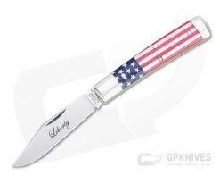 Tidioute Cutlery #94 Liberty Blem A Clip Point Jack Flag Acrylic Slip Joint 941121