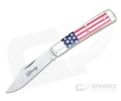 Tidioute Cutlery #94 Liberty Blem A Clip Point Jack Flag Acrylic Slip Joint 941121