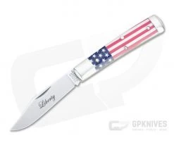 Tidioute Cutlery #94 Liberty Clip Point Jack Flag Acrylic Slip Joint 941121
