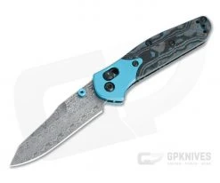 Benchmade 945-221 Mini Osborne Gold Class Damasteel Arctic Storm Fat Carbon AXIS Lock Folder