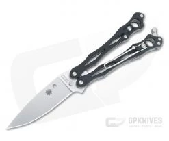 Spyderco SmallFly 2 Satin S30V Black G10 Balisong Folder B02GP2