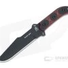 TOPS Black Heat Black 1095 Red and Black G10 Tactical Fixed Blade BLKHT-01