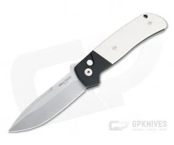 Protech X Terzuola ATCF Tuxedo Stonewashed Magnacut Ivory Micarta Black Automatic BT2751