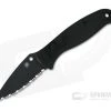 Spyderco Autonomy 2 Black DLC Fully Serrated LC200N Black G10 Automatic Knife C165GSBBK2
