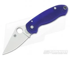 Spyderco Para 3 Plain Edge S110V Dark Blue G10 Compression Lock Folder C223GPDBL