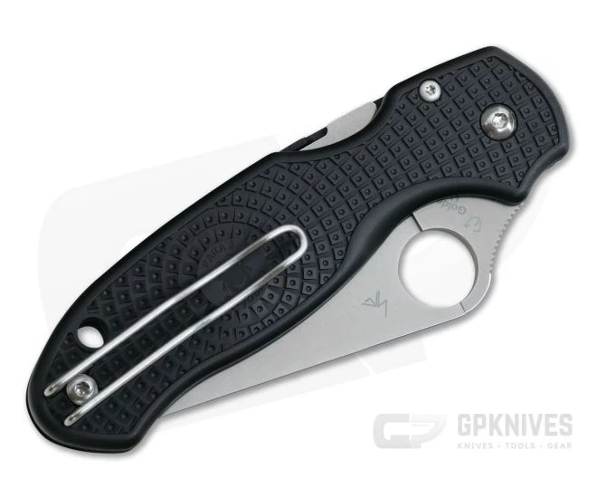Spyderco Para 3 Lightweight Black FRN BD1N Satin Plain Edge C223PBK 2 Spyderco Para 3 Lightweight Black FRN BD1N Satin Plain Edge C223PBK - Image 2