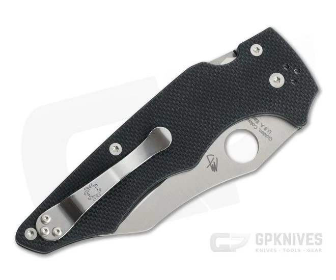 Spyderco YoJumbo Satin S30V Coarse Black G10 Compression Lock Folder C253GP 2 Spyderco YoJumbo Satin S30V Coarse Black G10 Compression Lock Folder C253GP - Image 2