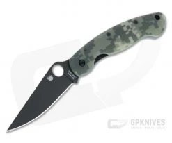Spyderco Military Black Plain S30V Camo G10 Liner Lock Folder C36GPCMOBK