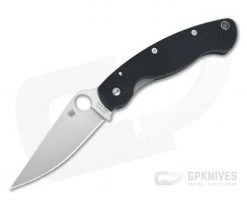 Spyderco Military Black Folder Satin Plain Edge C36GPE