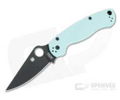 Spyderco ParaMilitary 2 Limited Black DLC S90V Teal G10 Folding Knife C81GPTLBK2
