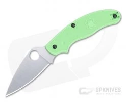 Spyderco UK Penknife Salt UKPK Plain LC200N Green FRN Slip Joint Folder C94PGR