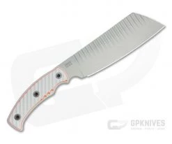 RMJ Tactical Da Choppa Explore More Edition Gray 80CrV2 Gray and Orange G10 Fixed Blade -Default Template 4 dc em 3