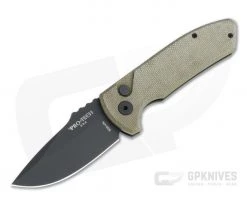 Protech Knives Les George SBR Black DLC S35VN GPKnives Exclusive Green Micarta Top Automatic Knife