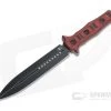 Heretic Knives Nephilim Dagger Battleworn Black Elmax Red/Black G10 Fixed Blade H003-8A-REDBLK