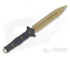 Heretic Knives Nephilim Dagger Gold TiNi Elmax Carbon Fiber Fixed Blade H003-9A-CF -Default Template 4 h003 9a cf 3