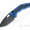 Heretic Knives Medusa Tanto Black Cerakote Elmax Blue Aluminum Automatic Knife H011-4A-BLU