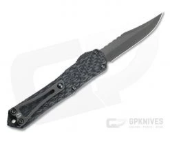 Heretic Knives Manticore-S Bowie DLC Elmax Twill Carbon Fiber OTF Automatic H022B-6A-CF