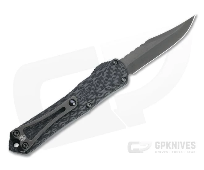 Heretic Knives Manticore-S Bowie DLC Elmax Twill Carbon Fiber OTF Automatic H022B-6A-CF 1 Heretic Knives Manticore-S Bowie DLC Elmax Twill Carbon Fiber OTF Automatic H022B-6A-CF