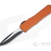 Heretic Knives Manticore-E Recurve Black Elmax Orange Fluted OTF Automatic H029-4A-ORG