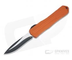Heretic Knives Manticore-E Recurve Black Elmax Orange Fluted OTF Automatic H029-4A-ORG