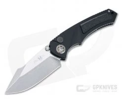 Heretic Knives Pariah Stonewashed Elmax Dual Action Liner Lock Automatic H048-2A
