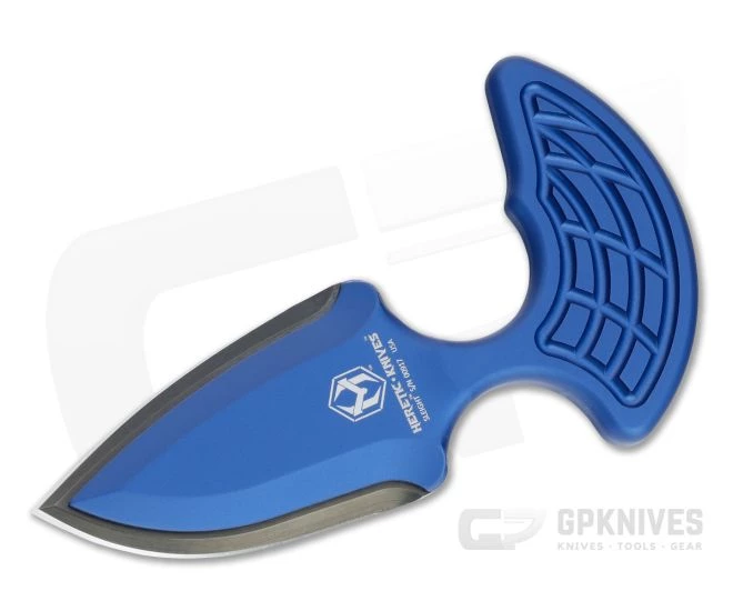 Heretic Knives Sleight Modular Push Dagger Black DLC 20CV Blue Fixed Blade H050-6A-BLU 1 Heretic Knives Sleight Modular Push Dagger Black DLC 20CV Blue Fixed Blade H050-6A-BLU