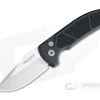 Protech Knives Les George SBR Stonewashed Blade Knurled Black Aluminum Handle LG405