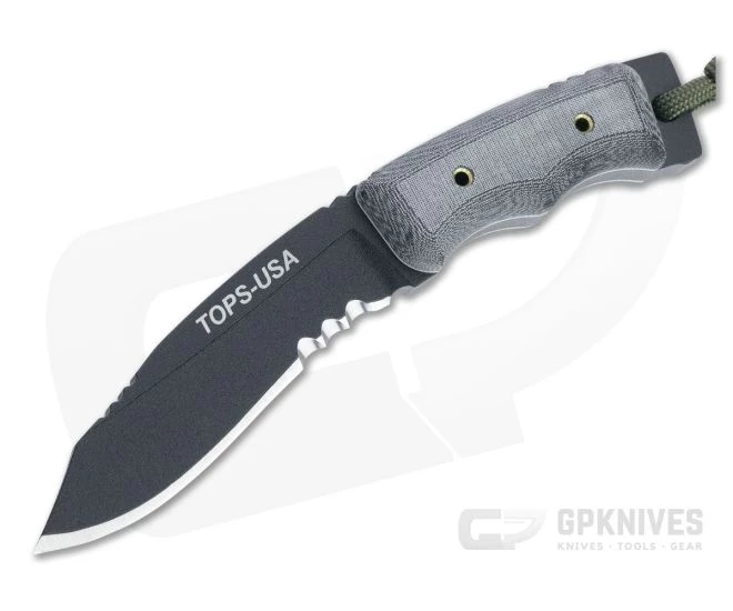 TOPS Mini Eagle Black 1095 Black Linen Micarta Fixed Blade Knife MINE-01 1 TOPS Mini Eagle Black 1095 Black Linen Micarta Fixed Blade Knife MINE-01