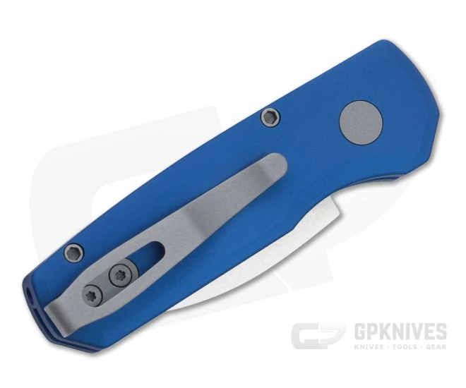 Protech Runt 5 Wharncliffe Stonewashed 20CV Smooth Blue Aluminum Automatic R5101-BLUE 2 Protech Runt 5 Wharncliffe Stonewashed 20CV Smooth Blue Aluminum Automatic R5101-BLUE - Image 2