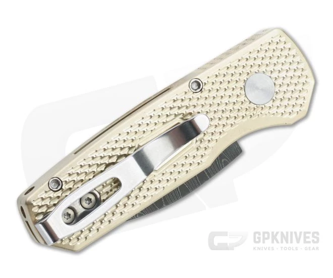 Protech Runt 5 Damascus Wharncliffe Blade 2022 LTD #19 Textured Bronze Aluminum Automatic R5111-D-02 2 Protech Runt 5 Damascus Wharncliffe Blade 2022 LTD #19 Textured Bronze Aluminum Automatic R5111-D-02 - Image 2