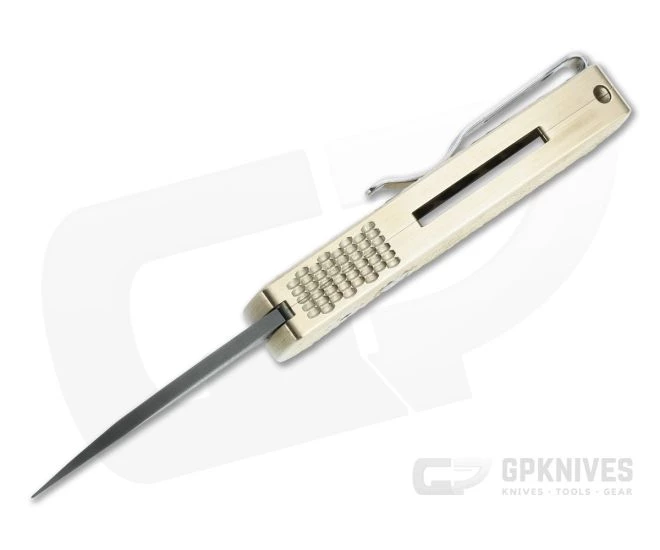 Protech Runt 5 Damascus Wharncliffe Blade 2022 LTD #45 Textured Bronze Aluminum Automatic R5111-D-03 3 Protech Runt 5 Damascus Wharncliffe Blade 2022 LTD #45 Textured Bronze Aluminum Automatic R5111-D-03 - Image 3