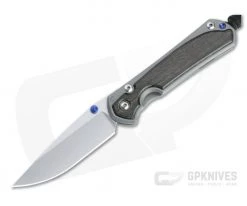 Chris Reeve Small Sebenza 31 Stonewashed S45VN Blue Lug Bog Oak Inlay Folder 008
