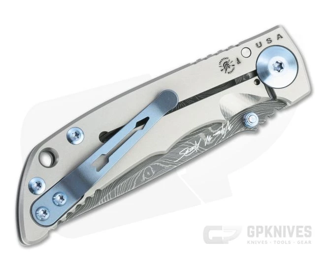 Spartan Blades Harsey Folder 3.25 Nichols Damascus Blue Hardware Titanium Folder 04 2 Spartan Blades Harsey Folder 3.25 Nichols Damascus Blue Hardware Titanium Folder 04 - Image 2