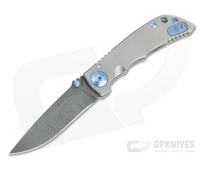 Spartan Blades Harsey Folder 3.25 Nichols Damascus Blue Hardware Titanium Folder 05 1 Spartan Blades Harsey Folder 3.25 Nichols Damascus Blue Hardware Titanium Folder 05