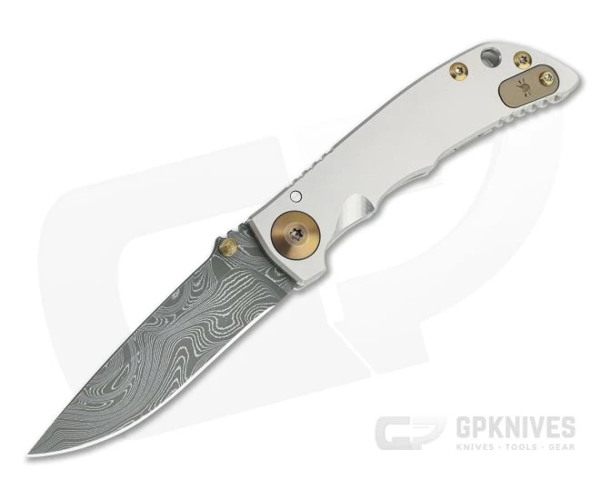 Spartan Blades Harsey Folder 3.25 Nichols Damascus Bronze Hardware Titanium Folder 10 1 Spartan Blades Harsey Folder 3.25 Nichols Damascus Bronze Hardware Titanium Folder 10