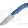 Smith & Sons Axiom V2 Stonewashed AEB-L Blue/Black G10 EDC Fixed Blade